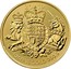 UK 100 Pounds Royal Arms 2019 BU 20 19 HONI SOIT QUI MAL Y PENSE DIEU ET MON DROIT 1OZ FINE GOLD 999.9 coin reverse