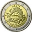 Malta 2 Euro 10 Years of Euro Banknotes and Coins 2012 Proof KM# 139 MALTA A.H. € 2002 2012 coin obverse