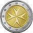 Malta 2 Euro Maltese Cross 2008 Proof KM# 132 MALTA 2008 F coin obverse