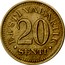 Estonia 20 Senti 1935 KM# 17 Reform Coinage ∙ EESTI VABARIIK ∙ 20 SENTI coin reverse