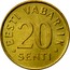 Estonia 20 Senti 1996 KM# 23 Standard Coinage • EESTI VABARIIK • 20 SENTI coin reverse