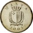 Malta 25 C 25 Cents 2005 KM# 97 MALTA REPUBLIKA TA'MALTA 2001 coin obverse