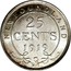 Canada 25 Cents George V 1919 C KM# 17 NEWFOUNDLAND 25 CENTS coin reverse