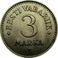 Estonia 3 Marka 1925 KM# 2a Republic Coinage EESTI VABARIIK 3 MARKA coin reverse