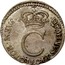 Estonia 4 Ore Carl XI Without inner circle 1671 LN KM# 6 DOMINVS ∙ PROTECTOR ∙ MEVS ∙ C coin obverse
