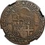 Malta 4 Tari (1741) KM# 228 Countermarked Coinage ∙NON AES SED FIDES∙ 1657 T . 4 coin obverse