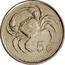 Malta 5 Cents 1986 Proof KM# 77 Reform Coinage 5C coin reverse