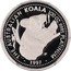 Australia 5 Dollars Koala 1997 P THE AUSTRALIAN KOALA 1/20 OZ. 9995 PLATINNUM ∙ 1997 ∙ coin reverse