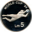 Malta 5 Liri 1994 Football World Cup in the United States 1993 Proof KM# 107 WORLD CUP '94 LM5 coin reverse