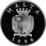 Malta 5 Liri Summer Olympic Games 1996 Atlanta 1996 Proof KM# 110 OLYMPIC GAMES 1996 LM 5 coin obverse