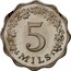 Malta 5 Mils Eastern Lampstand 1972 Proof KM# 7 5 MILS coin reverse