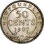 Canada 50 Cents Edward VII 1907 KM# 11 NEWFOUNDLAND 50 CENTS coin reverse