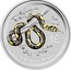 Australia 50 Cents Year of the Snake 2013 P Proof KM# 1832a YEAR OF THE SNAKE coin reverse