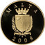 Malta 50 Euro Auberge de Castille 2008 Proof KM# 137 MALTA REPUBBLIKA TA' MALATA 2008 coin obverse