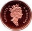 Canada Cent Maple leaf gold plated - Elizabeth II (3rd portrait) 2003 Proof KM# 490b ELIZABETH II D∙G∙REGINA coin obverse
