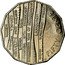 Australia Fifty Cents International Year of Indigenous Languages 2019 Circulation NAMBAL WUMARA TJIMARI NGKWELTYE MULU WALANG BARNDA NAKIR AWARNDA BOYA DHINGGARR INTERNATIONAL YEAR OF INDIGENOUS LANGUAGES GUDAROO WANGARRI PIRRKI FIFTY CENTS coin reverse