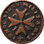 Malta Grano Emmanuel Pinto 1751 KM# 239 INNOC SIGNO MILITAMVS 1751 coin reverse