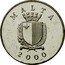 Malta Lira 2000 KM# 99 Reform Coinage MALTA 1991 REPUBBLIKA TA' MALTA coin obverse