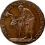 UK ½ Penny Gloucestershire - Badminton 1796  I WAS HUNGRY AND YE GAVE ME MEAT coin reverse