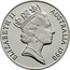 Australia 10 Dollars Sulpher-crested cockatoo. Piedfort 1990 Proof KM# P2 ELIZABETH II AUSTRALIA 1990 coin obverse