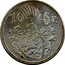 Luxembourg 10 Francs Charlotte 1929 KM# 39 10 FR. coin reverse
