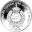 Malta 10 Liras Inauguration of Pope 2005 Proof finish X# 323 SOVRANO OSPEDALIERO ORDINE DI MALTA KNIGHTS OF MALTA 2005 10 LIRAS O.S.J. coin obverse