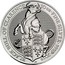 UK 10 Pounds The Black Bull of Clarence 2019 Proof 10 OZ • FINE SILVER • 999.9 • 2019 BLACK BULL OF CLARENCE coin reverse