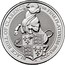 UK 100 Pounds The Black Bull of Clarence 2019 Proof 1 OZ • FINE PLATINUM • 999.5 • 2019 coin reverse
