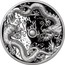 Australia 2 Dollars High Relief Double Dragon 2019 Proof  coin reverse
