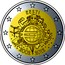 Estonia 2 Euro 10 Years of Euro Cash 2012 KM# 70 EESTI A.H. € 2002 2012 coin obverse