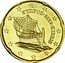 Cyprus 20 Euro Cent Kyrenia Ship 2022 BU KM# 82 ΚΥΠΡΟΣ 2008 KIBRIS coin obverse