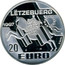 Luxembourg 20 EURO Michel Lentz 1997 Proof LËTZEBUERG 1997 20 EURO coin reverse