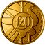 Cyprus 20 Pounds 30th Anniversary of the Republic 1990 Proof KM# 65 £20 REPUBLIC OF CYPRUS 1960 - 1990 coin reverse