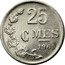 Luxembourg 25 Centimes Grand Duchy 1965 KM# 45a.1 25 CMES 1967 coin reverse