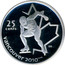 Canada 25 Cents Speed skating 2009 Proof 25 CENTS VANCOUVER 2010 coin reverse
