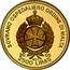 Malta 2500 Liras Insignias of Pope 2005 Proof finish X# 317 SOVRANO OSPEDALIERO ORDINE DI MALTA KNIGHTS OF MALTA 2005 2500 LIRAS O.S.J. coin obverse