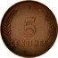 Luxembourg 5 Centimes Charlotte 1930 KM# 40 5 CENTIMES coin reverse