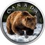 Canada 5 Dollars Grizzly Bear (Colored) 2019 CANADA FINE SILVER 1 OZ ARGENT PUR coin reverse