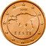 Estonia 5 Euro Cent Map of Estonia 2018 KM# 63 2011 EESTI coin obverse