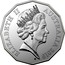 Australia 50 Cents Coat of Arms (5th portrait) 2019 UNC ELIZABETH II AUSTRALIA 2019 VG coin obverse