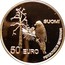 Finland 50 Euro Nagano Olympics Nordic Combination 1998 Proof SUOMI 50 EURO PERISOREUS INFAUSTUS coin obverse