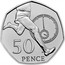UK 50 Pence (Athlete) 50 JB PENCE coin reverse