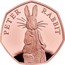 UK 50 Pence Peter Rabbit 2019 Proof PETER RABBIT TM coin reverse