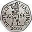 UK 50 Pence (The Battle of Hastings) BATTLE OF HASTINGS 10 66 JB 2016 coin reverse