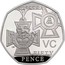 UK 50 Pence Victoria Cross 2019 Proof 29 JAN 1856 CHA VC FOR VALOUR FIFTY PENCE coin reverse