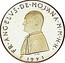 Malta 5•Scvdi (Angelo) X# 44 FR•ANGELVS•DE•MOJANA•M•M•H•H• J. P. 1971 coin obverse