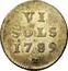 Luxembourg 6 Sols Joseph II 1789 (b) KM# 12 VI SOLS 1789 coin reverse