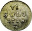 Luxembourg 6 Sols Leopold II 1790 H KM# 17 VI SOLS 1790 H coin reverse