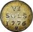 Luxembourg 6 Sols Maria Theresa 1775 (b) KM# 8 VI SOLS 1775 coin reverse