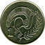 Cyprus Cent Type 1 coat of arms bordered value number 1990 KM# 53.2 1 coin reverse